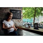 Securit Woody Chalkboard with White Chalk Marker and Mounting Kit 300xx10x400mm Black WBW-BL-30-40