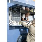 Securit Woody Chalkboard with Chalk Marker and Mounting Kit 400x15x600mm Black WBW-BL-40-60