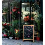 Securit Duplo Double-sided Pavement Chalkboard with Lacquered Teak Frame 570x68x895mm SBDW-TE-85