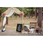 Securit Duplo Double-sided Pavement Chalkboard with Lacquered Teak Frame 570x68x895mm SBDW-TE-85