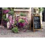 Securit Duplo Double-sided Pavement Chalkboard with Lacquered Teak Frame 570x68x895mm SBDW-TE-85