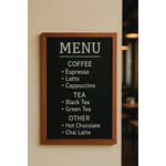 Deflecto Wall Mounted Chalkboard 600x800mm Teak WCB-60-80-TE