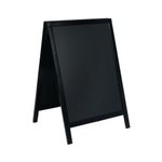 Deflecto Double Sided Pavement A Frame Chalkboard 850x545x560mm Black PACB-85-BLK