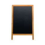 Deflecto Double Sided Pavement A Frame Chalkboard 850x545x440mm Teak PACB-85-TE