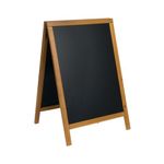 Deflecto Double Sided Pavement A Frame Chalkboard 850x545x440mm Teak PACB-85-TE