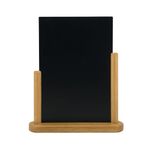 Deflecto Double Sided Medium Countertop Chalkboard Information Display Teak TCB-MED-TE