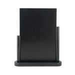 Deflecto Double Sided Small Countertop Chalkboard Information Display Black TCB-SM-BLK