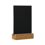Deflecto Double Sided A4 Countertop Chalkboard Information Display Dark Oak (Pack of 4) TCB-A4-OAKX4