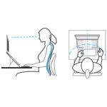 Etra Premium Ergonomic Laptop Stand with Pivotable Document Holder Black ST10711E-B