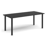 Rectangular black radial leg meeting table 1800mm x 800mm - Black