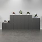 Bisley systems storage low tambour cupboard 1000mm high - silver