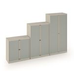 Bisley systems storage medium tambour cupboard 1570mm high - goose grey