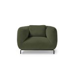 Ebony single sofa chair in olive green