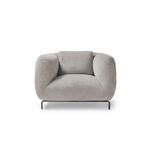 Ebony single sofa chair in warm grey
