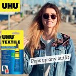 UHU 064662 Fabric Glue 19ml Blister Card 3-64662