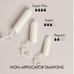 Grace and Green Organic Cotton Non Applicator Tampons Super (Pack of 18) GG0TS002