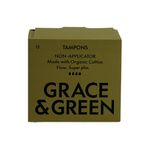 Grace and Green Organic Cotton Non Applicator Tampons Super+ (Pack of 15) GGOTSP003