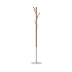 Elara coat stand with 8 coat hooks - White & Oak