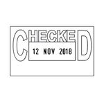 COLOP Printer 38 Self Inking Date and Messages Stamp CHECKED C133751CHE