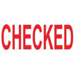 COLOP Green Line Word Stamp CHECKED Red C144837CHE