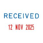 COLOP Self Inking Mini Text and Date Stamp RECEIVED S160L1