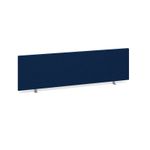 Straight desktop fabric screen 1400mm x 400mm - blue