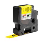 Dymo 18433 Rhino Vinyl Tape 19mm x 5.5m Black on Yellow S0718470