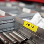 Dymo 18433 Rhino Vinyl Tape 19mm x 5.5m Black on Yellow S0718470