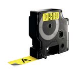 Dymo 45808 D1 LabelMaker Tape 19mm x 7m Black on Yellow S0720880
