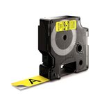 Dymo 45808 D1 LabelMaker Tape 19mm x 7m Black on Yellow S0720880