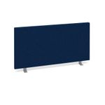 Straight desktop fabric screen 800mm x 400mm - blue