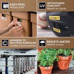 Dymo D1 LabelMaker Tape 12mmx7mm Black on White (Pack of 10) 2093097