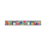 Eurowrap Happy Birthday Foil Party Banner Pack of 6 6837-NHBTC