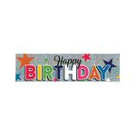 Eurowrap Happy Birthday Foil Party Banner Pack of 6 6837-NHBTC