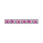 Eurowrap Happy Birthday Girl Foil Party Banner Pack of 6 6837-NHBGC