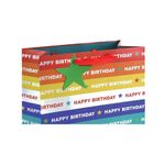 Holographic Happy Birthday Gift Bag Medium Rainbow Pack of 12 36953-3C