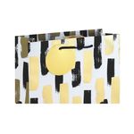 Mono Paint Strokes Gift Bag Medium White Pack of 12 37010-3C