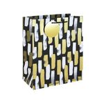 Mono Paint Strokes Gift Bag Large Black Pack of 12 37013-2C
