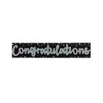 Eurowrap Congratulations Foil Party Banner Pack of 6 6837-CONGC