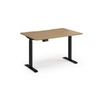 Elev8 Contract 1200w Straight Sit-stand Desk 1200mm x 800mm - Black Frame, Oak Top