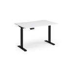 Elev8 Contract 1200w Straight Sit-stand Desk 1200mm x 800mm - Black Frame, White Top