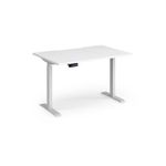 Elev8 Contract 1200w Straight Sit-stand Desk 1200mm x 800mm - White Frame, White Top