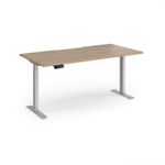Elev8 Contract 1600w Straight Sit-stand Desk 1600mm x 800mm - Silver Frame, Kendal Oak Top