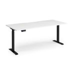 Elev8 Contract 1800w Straight Sit-stand Desk 1800mm x 800mm - Black Frame, White Top