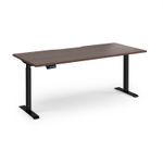 Elev8 Contract 1800w Straight Sit-stand Desk 1800mm x 800mm - Black Frame, Walnut Top