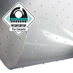 Floortex Cleartex PVC Chair Mat Carpet Lipped 1200x900x2.2mm Clear 119225LV