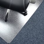 Floortex Cleartex Rectangular Chair Mat Carpet 1500x1200x2.2mm PVC Clear 1115225EV