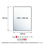 Floortex Cleartex Rectangular Chair Mat Carpet 1500x1200x2.2mm PVC Clear 1115225EV