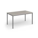 Flexi 25 rectangular table with graphite frame 1400mm x 800mm - Light Grey