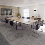 Flexi 25 rectangular table with graphite frame 1600mm x 800mm - Black